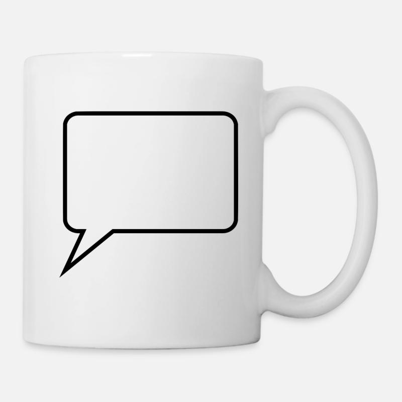 Personnalisez votre propre bulle de parole Bande dessinée - Mug blanc - blanc