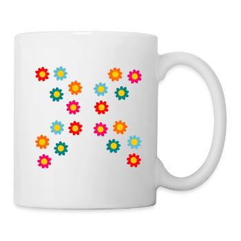 Blumen - Tasse - Weiß - Rechts