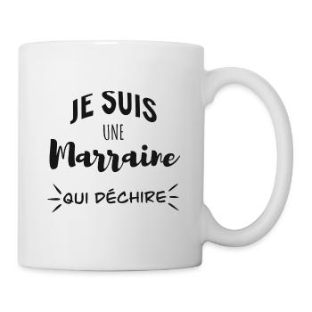 Je suis une marraine qui déchire - Mug blanc - blanc - Droite