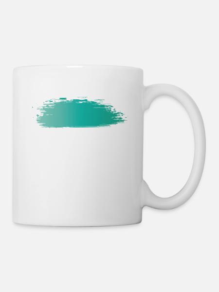 Farbe Klecks Spritzer Maler Geschenk bunt Strich - Tasse - Weiß