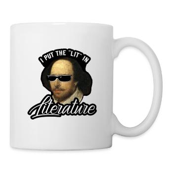 Shakespeare Literatur Leseratte - Tasse - Weiß - Rechts