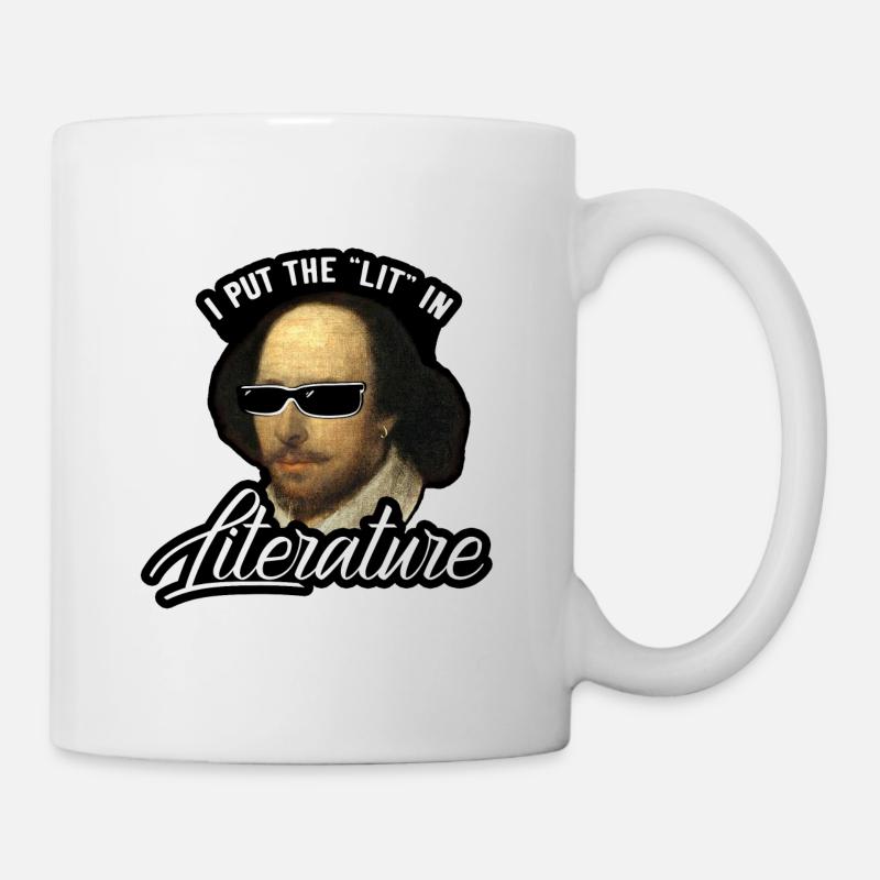 Rat de bibliothèque de la littérature de Shakespeare - Mug blanc - blanc