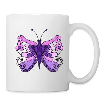 papillon - Mug blanc - blanc - Droite