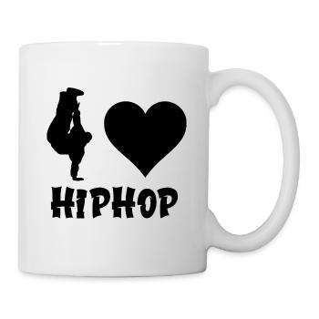 Ich Liebe Hip Hop Tänzer Musik Hiphop Liebhaber - Tasse - Weiß - Rechts