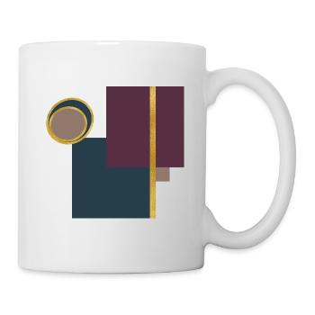 Geometric Artwork with Squares, Circles and Gold - Mug - white - Right