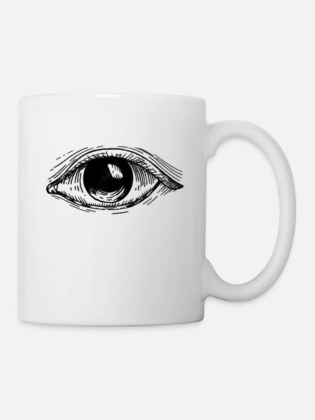 Eye/Auge Logo - Tasse - Weiß