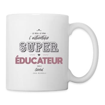 L authentique super éducateur - Mug blanc - blanc - Droite
