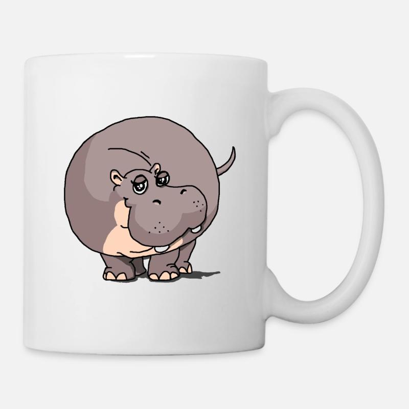 süßes Nilpferd - Tasse - Weiß