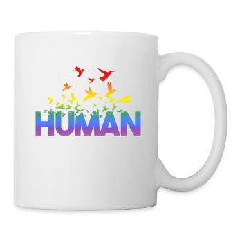 Liebe Human Regenbogen Gay Pride - LGBT - Tasse - Weiß - Rechts