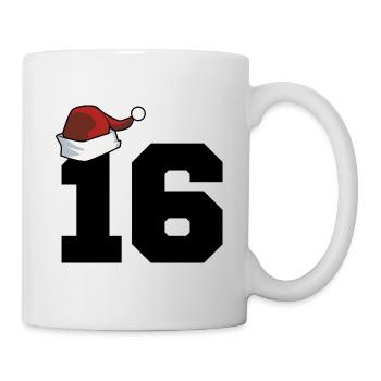 16 Zahl Weihnachten - Tasse - Weiß - Rechts