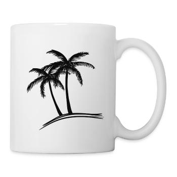 Palmen - Tasse - Weiß - Rechts
