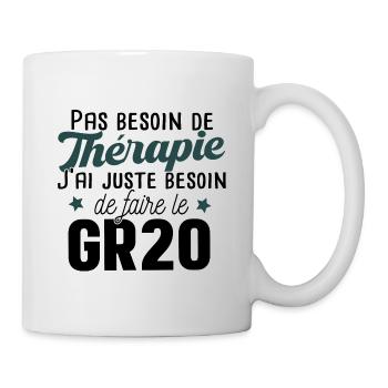 GR20 Corse Randonnée Sport Marathon Cadeau T-shirt - Mug blanc - blanc - Droite