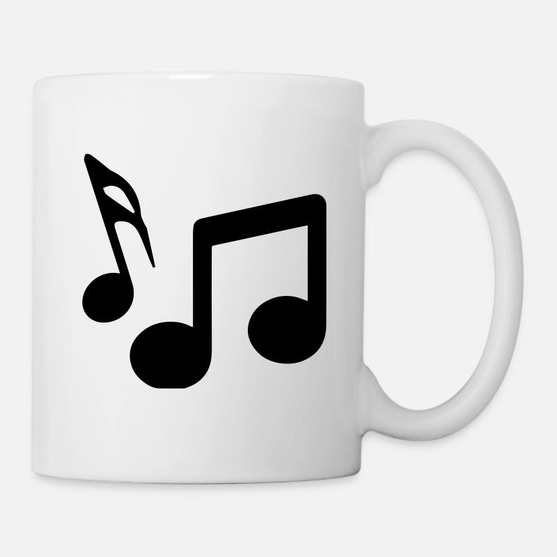 Musiknoten zeichen - Tasse - Weiß