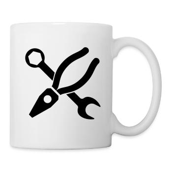 Icône de pince - Mug blanc - blanc - Droite