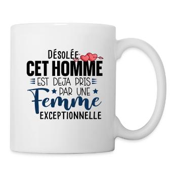Homme Couple Cadeau Humour Mariage Humour Fiancé - Mug blanc - blanc - Droite