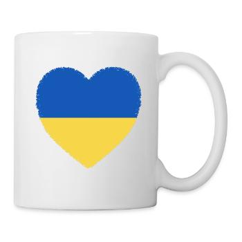 Ukraine Cœur Soutenir La guerre de paix Kiev Lviv Poutine - Mug blanc - blanc - Droite