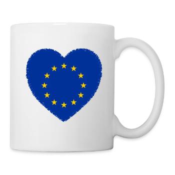 Heart EU Europe Freedom Peace Support Love - Mug - white - Right