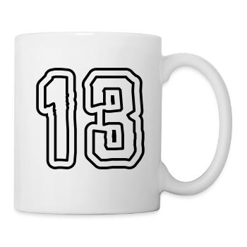 13 Zahl symbol - Tasse - Weiß - Rechts