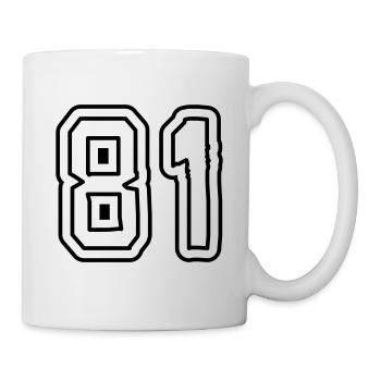 81 number symbol - Mug - white - Right