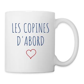 Les copines d'abord - Cœur - Mug blanc - blanc - Droite