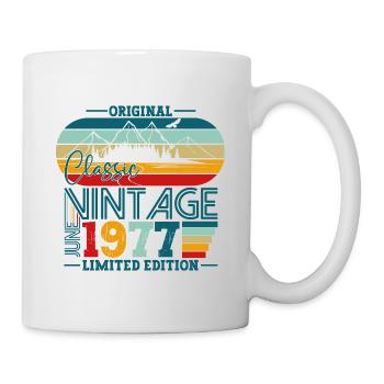 Original June Vintage 1977 45th Birthday Men - Mug - white - Right
