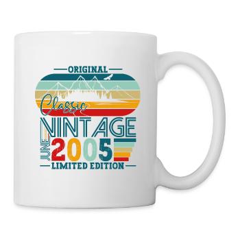 Original Juni Jahrgang 2005 17. Geburtstag Herren - Tasse - Weiß - Rechts