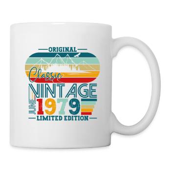 Original Juni Jahrgang 1979 43. Geburtstag Herren - Tasse - Weiß - Rechts