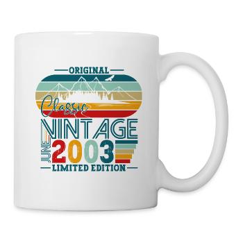 Original June Vintage 2003 19th Birthday Men - Mug - white - Right