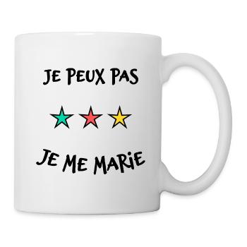 JE PEUX PAS. JE ME MARIE. JUST MARRIED - Mug blanc - blanc - Droite