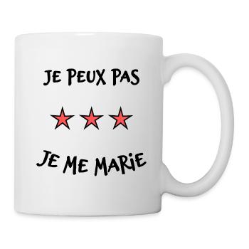JE PEUX PAS. JE ME MARIE. JUST MARRIED - Mug blanc - blanc - Droite