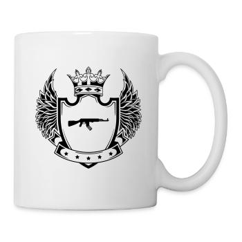 Rifle icon coat of arms - Mug - white - Right