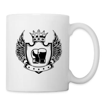Armoiries des gants de boxe - Mug blanc - blanc - Droite
