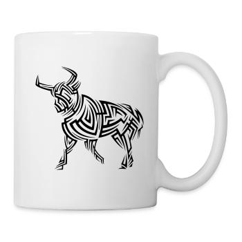 Stier Tribal Tattoo - Tasse - Weiß - Rechts