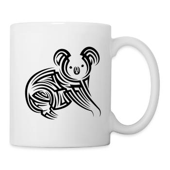Koala Tribal Tattoo - Tasse - Weiß - Rechts