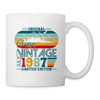 Original Juillet Millésime 1987 35ème Anniversaire Hommes - Mug blanc - blanc - Droite