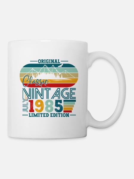 Original Juillet Millésime 1985 37ème Anniversaire Hommes - Mug blanc - blanc