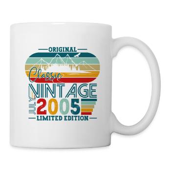 Original Juillet Millésime 2005 17ème Anniversaire Hommes - Mug blanc - blanc - Droite