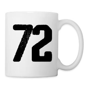 72 Zahl Trikot - Tasse - Weiß - Rechts
