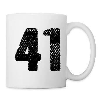 Maillot à 41 numéros - Mug blanc - blanc - Droite