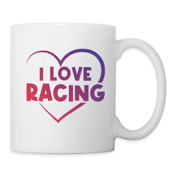 Ich liebe Rennen - Tasse - Weiß - Rechts