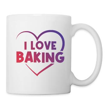 I love baking - Mug - white - Right