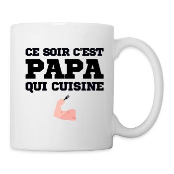 Ce soir c'est papa qui cuisine - Mug blanc - blanc - Droite