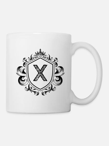 X Lettre Armoiries - Mug blanc - blanc