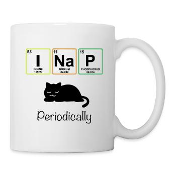 I Nap Periodically - Funny Science Cat Katze - Mug - white - Right