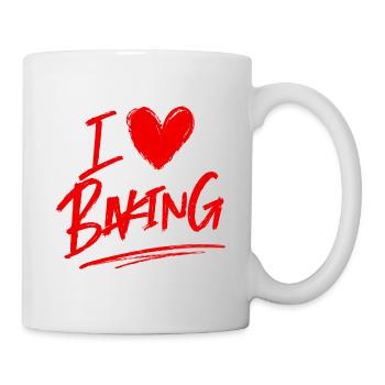 I love baking - Mug - white - Right