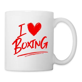 Ich liebe Boxen - Tasse - Weiß - Rechts