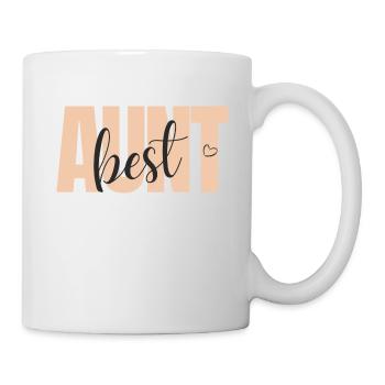 Beste Tante Best Aunt Design mit Herz Geschenkidee - Tasse - Weiß - Rechts