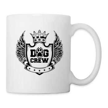 Dog Crew Wappen Logo - Tasse - Weiß - Rechts