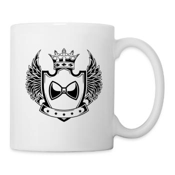 Bow Tie Gentleman Wappen - Tasse - Weiß - Rechts