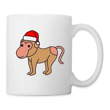 Monkey monkey Christmas Xmas - Mug - white - Right